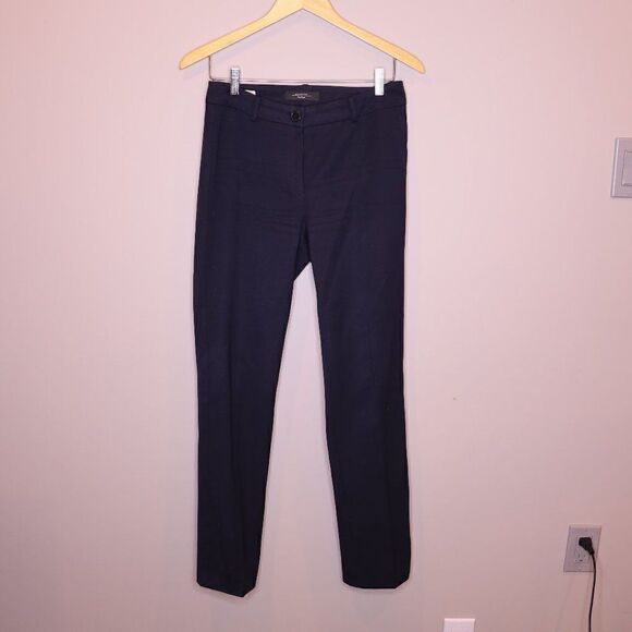 MaxMara Navy Cigarette Slim Fit Stretch Pants Sz 4 - Picture 2 of 7